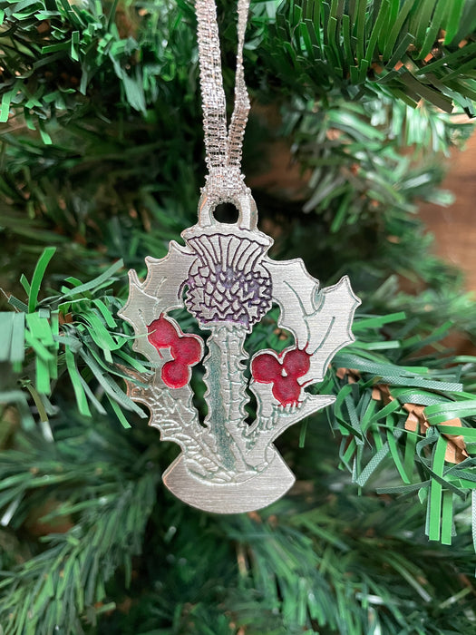 Celtic Thistle with Holly Ornament