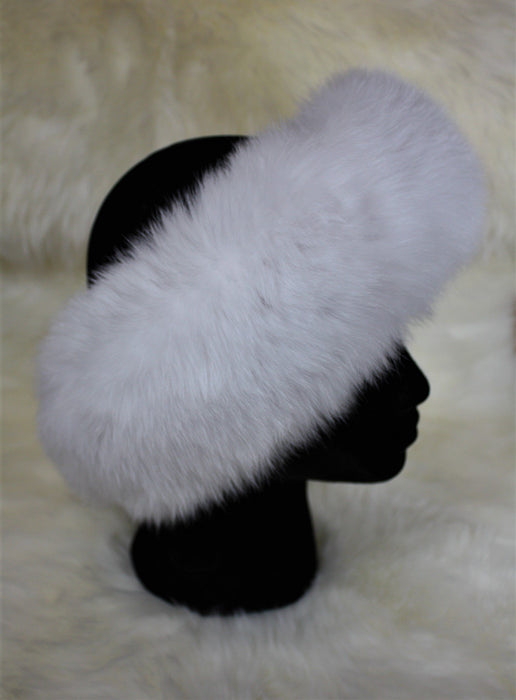 Fur Headbands - No Pom Poms White