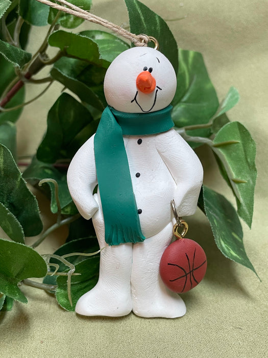 Basketball Snowman Ornament