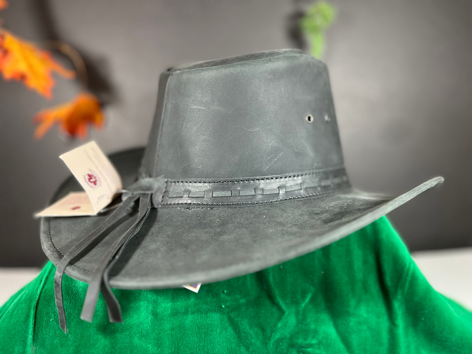Crushable Leather Cowboy Hat