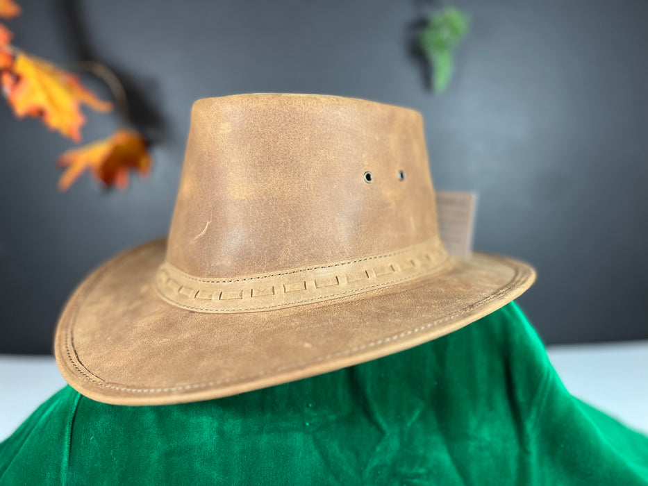 Crushable Leather Cowboy Hat