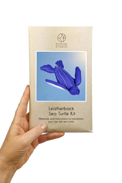 DIY Leatherback Sea Turtle Hand Stitching Felt Kit