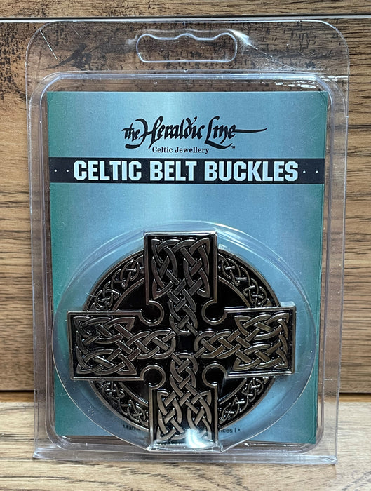 4 Sided Celtic Cross with Border Celtic Belt Buckle
