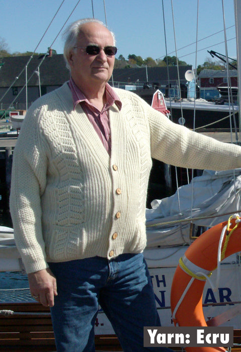 BV6 - Fisherman Knit Shawl Collar Cardigan