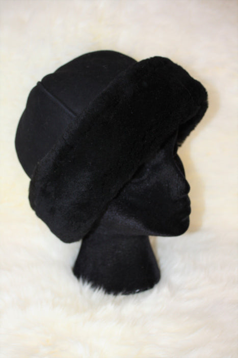 Sheepskin Ollie Hat - Black
