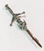 Claidhmhor With Thistle Pewter Kilt Pin