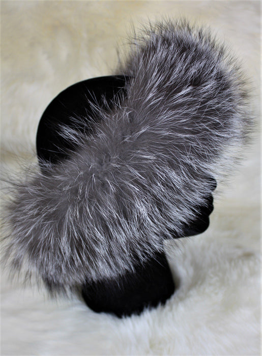 Fur Headbands - No Pom Poms Indigo