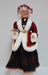 Santa Clause Figure in Red-Charcoal Tartan with Fur Hat