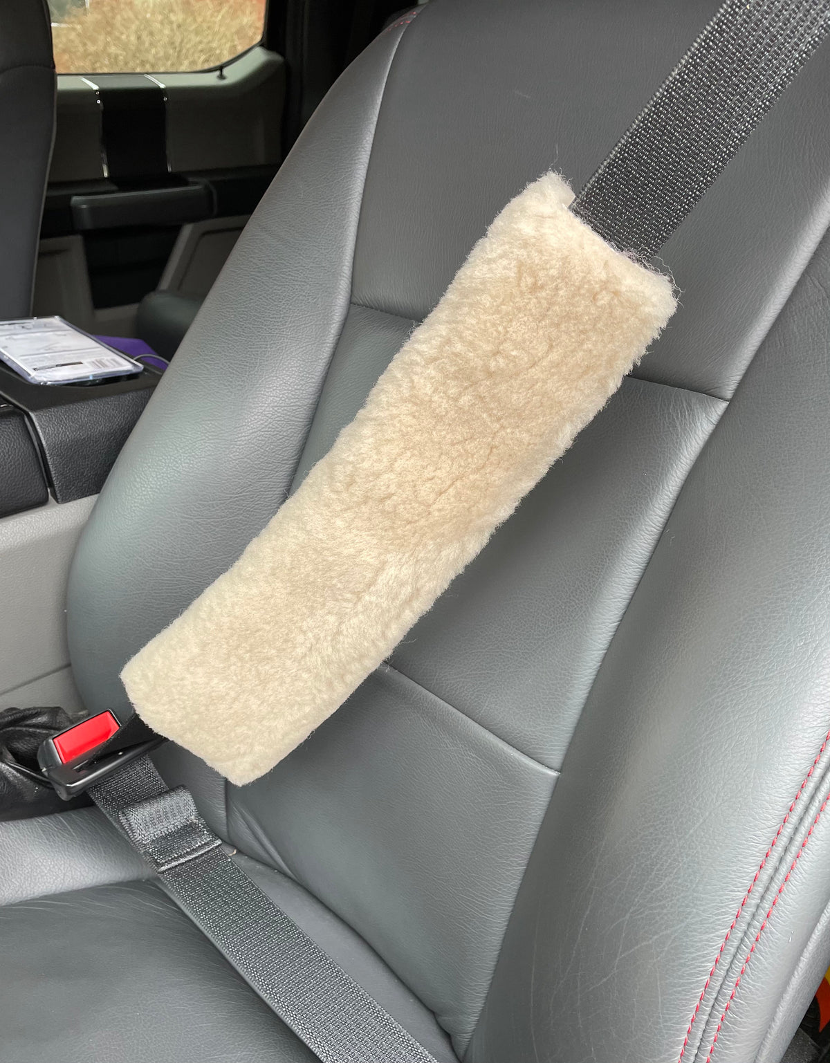 Sheepskin Seat Belt Cover — Northern Watters Knitwear & Tartan Shop