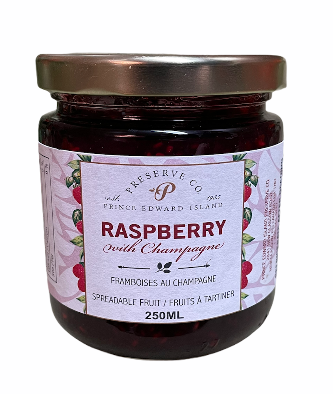 Raspberry with Champagne Jam (250mL) — Northern Watters Knitwear ...