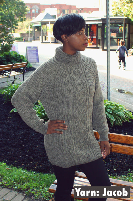 TNL - Long Sweetheart Turtle Neck Pullover