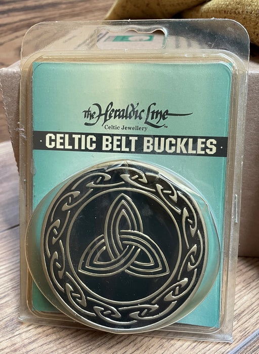 Trinity with Border Celtic Belt Buckle