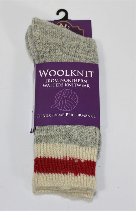 Work Sock Mid Calf Wool Knit Socks