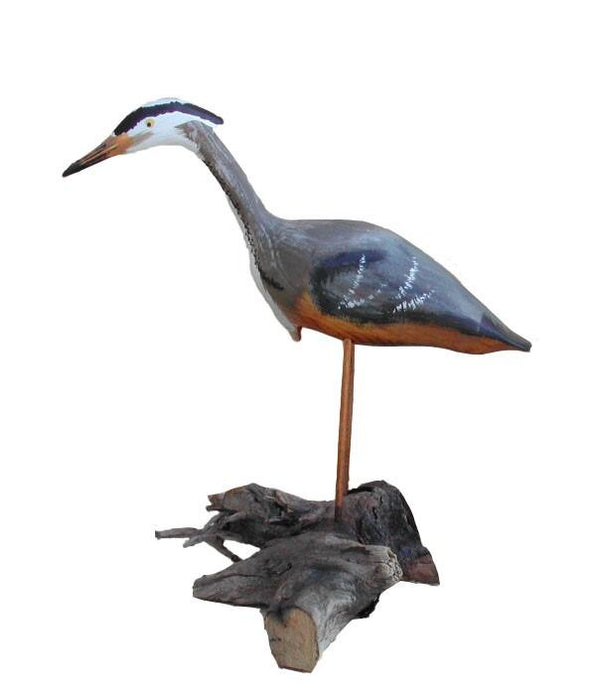 Small Standing Heron - Painted