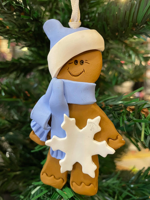 Gingerbread Man - Blue Scarf