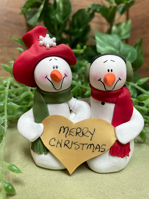 Snowmen Couple - Merry Christmas