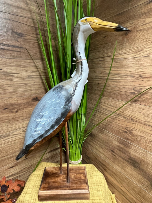 Medium Standing Heron - Painted