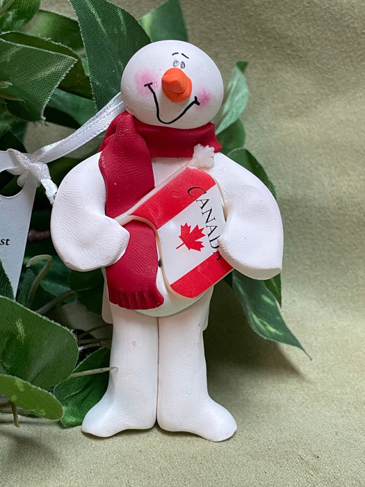 Canadian Snowman Ornament
