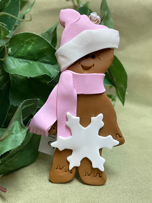 Gingerbread Man - Pink Scarf
