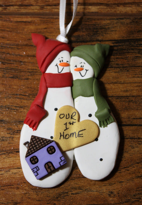 Snowman Couple - Our 1st Home